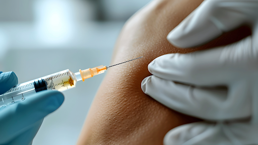 Close-up of A2M therapy injection for lasting joint relief in Midlothian Texas